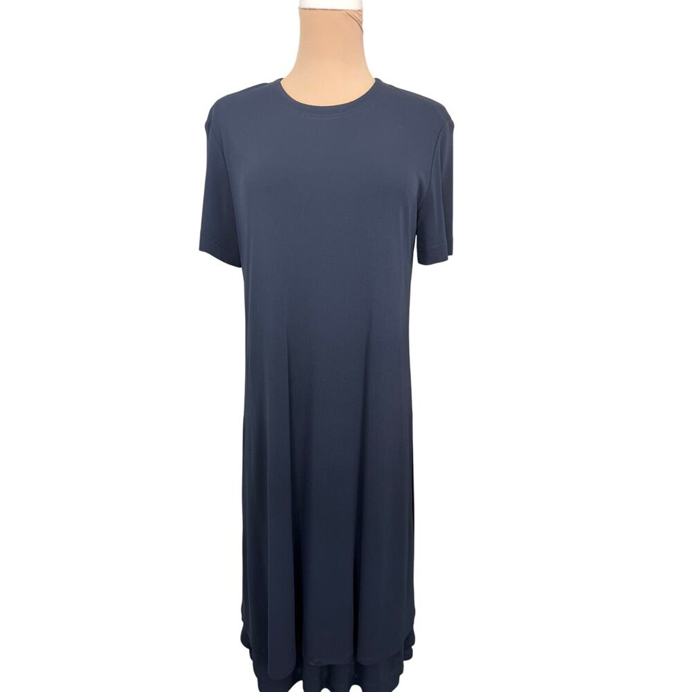 Lida Baday Navy T-Shirt Maxi Dress Women’s Large Canada Made Minimalist